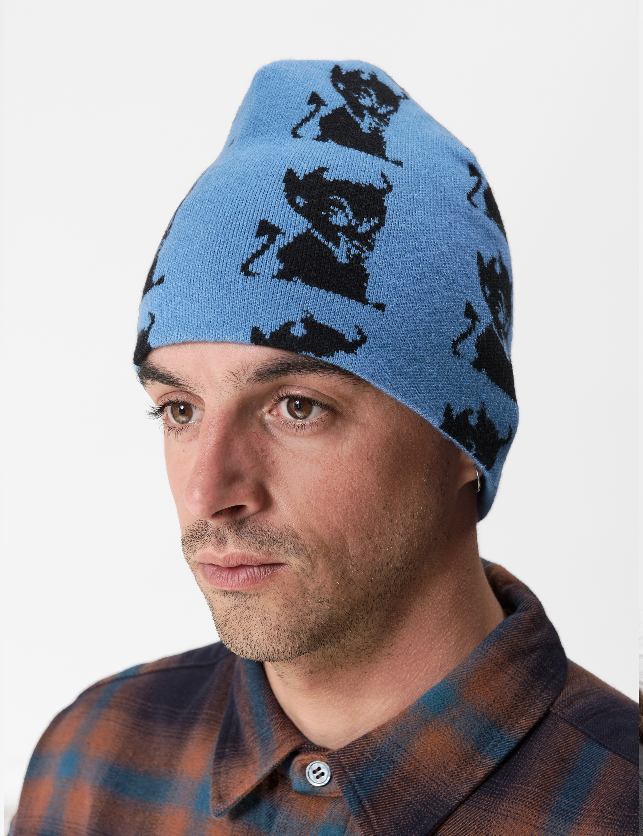 Layback Beanie - Cyan